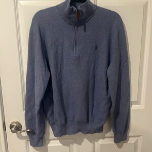 Polo by Ralph Lauren Luxury Rib Knit 1/4 Zip Pullover Sweater Size XL